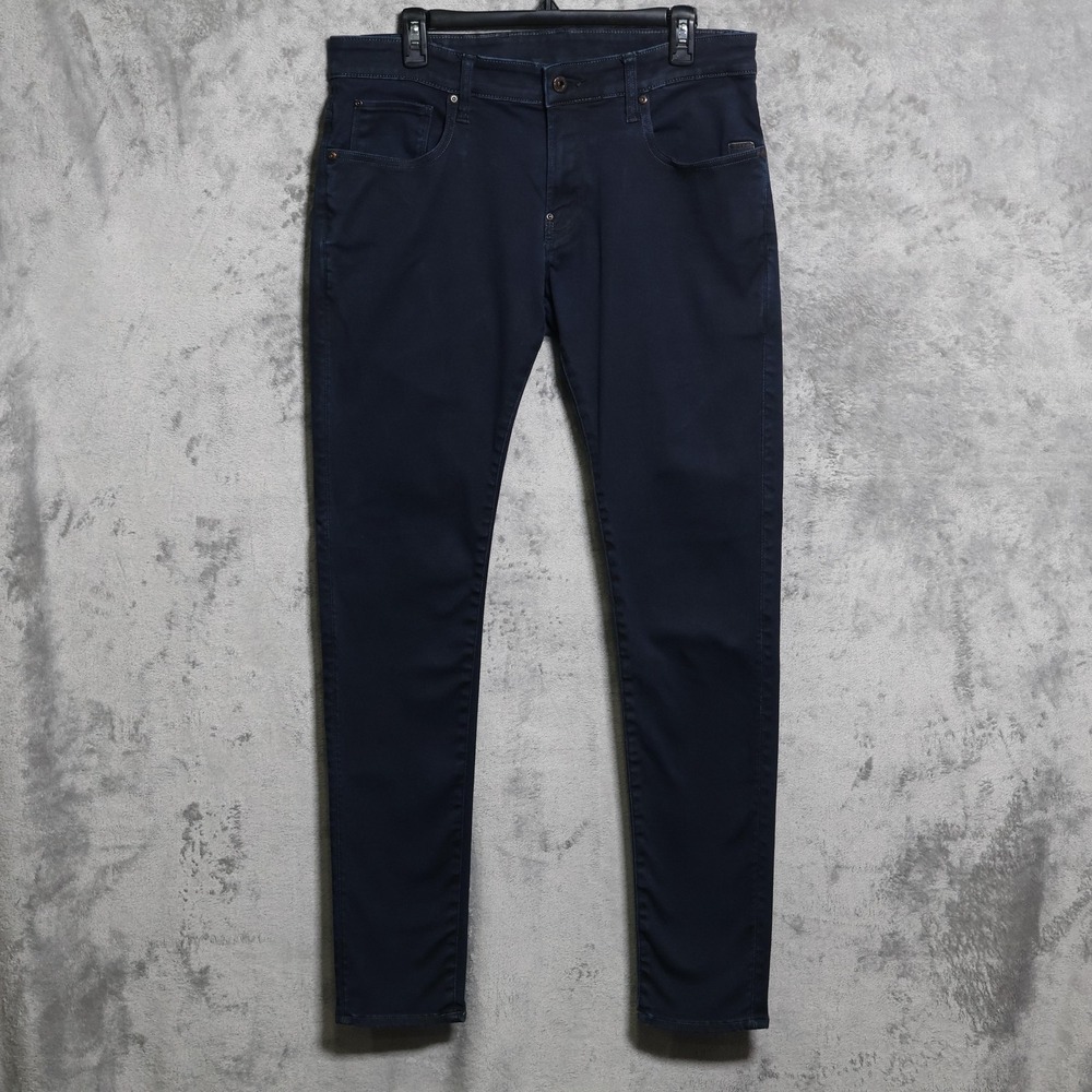 G-Star RAW Jeans Mens‎ 34x34 Navy Blue Revend Super Slim COJ Casual Denim Pants